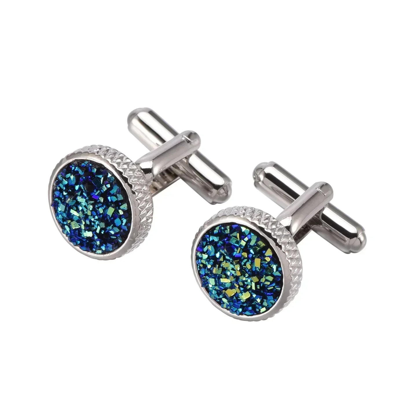 French Cufflinks Black Green Gold Color Crystal Cuff Links Fashion Men's Women's New Wedding Accessories