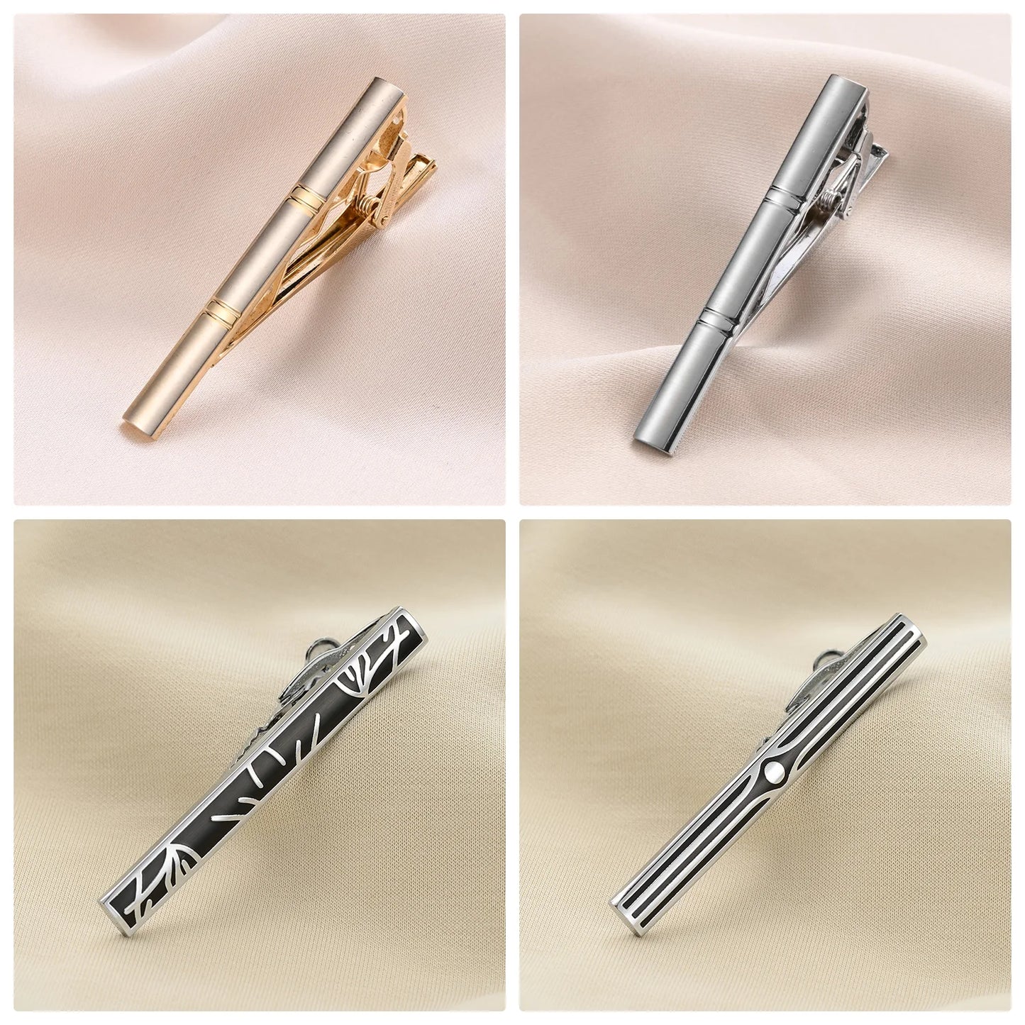 7/8 PCS Tie Clips Set With Gift Box Wedding Guest Gift Luxury Men's Jewelry Business Man Shirt Cufflinks Gift For Husband