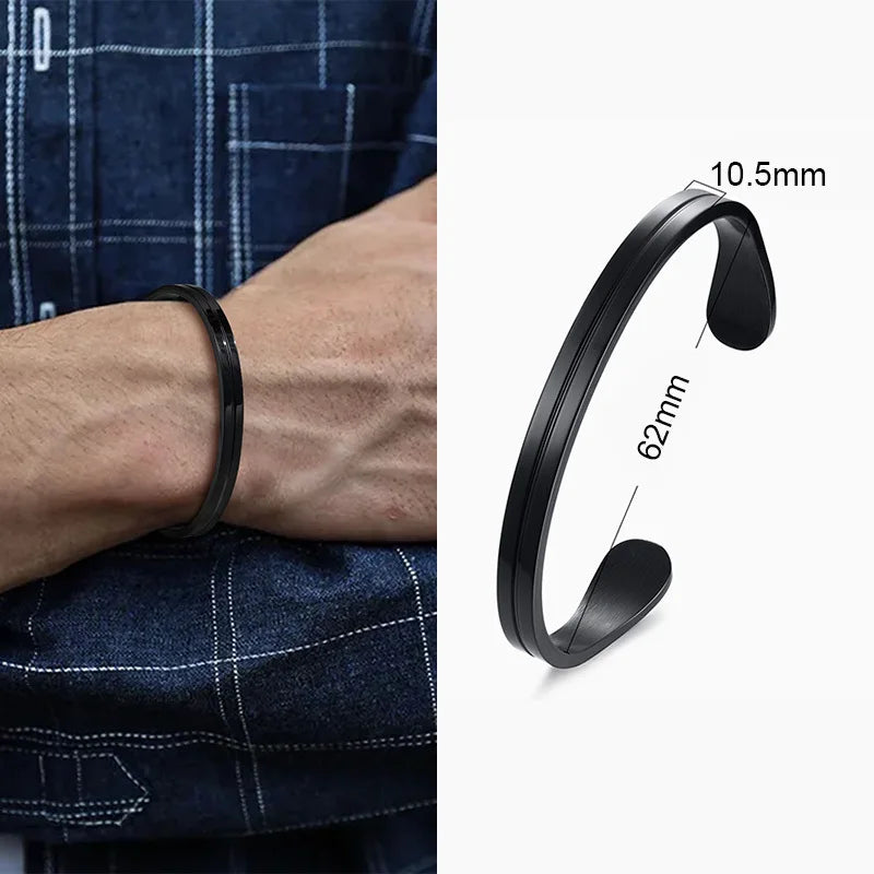 Vnox Retro Vintage Rustic Mens Cuff Bracelet, Waterproof Stainless Steel Metal Rock Punk Viking Bangle Jewelry,Father's Day Gift