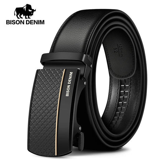 Men’s Leather Belt – Genuine Automatic Luxury Designer Strap