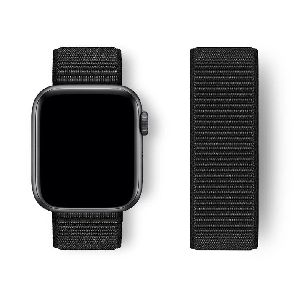 Nylon Strap for Apple Watch – Adjustable & Durable Band for Series 3–9, SE & Ultra