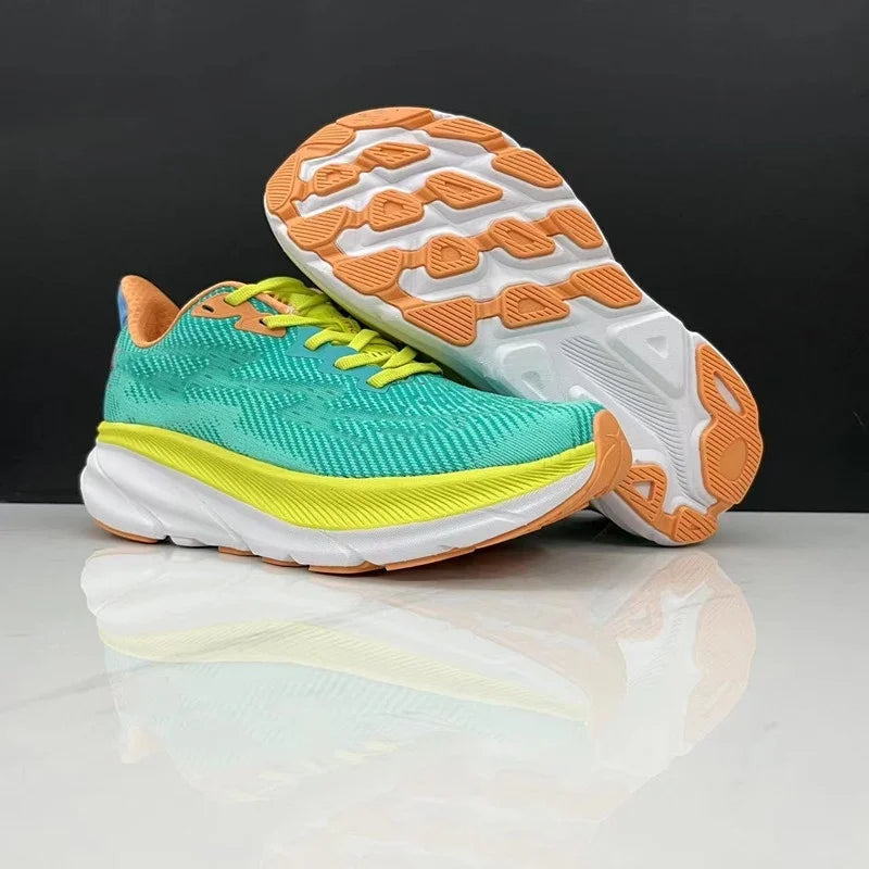 حذاء جري هوت كليفتون 9 للرجال والنساء خفيف الوزن ومبطن ببطانة ماراثونية يسمح بمرور الهواء مناسب للطرق السريعة مقاس 74-63 سيزي إس هوكايز
