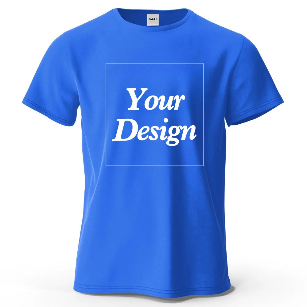 Custom Cotton T-Shirt – Personalized Photo or Logo Print Gift for Men & Women
