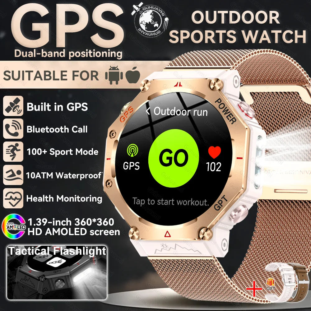 T-Rex 3 Ultra Smart Watch – 10ATM Waterproof GPS Military Sports Watch for Men