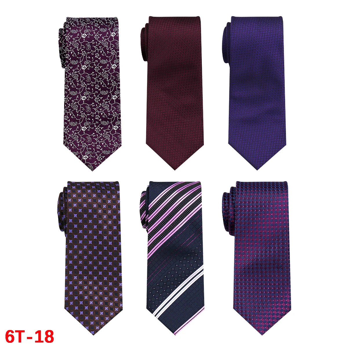 Lot 6 PCS Classic Men's Ties Men Accessories Necktie High Quality Tie For Man Workplace Business Wedding Woven JACQUARD Gift