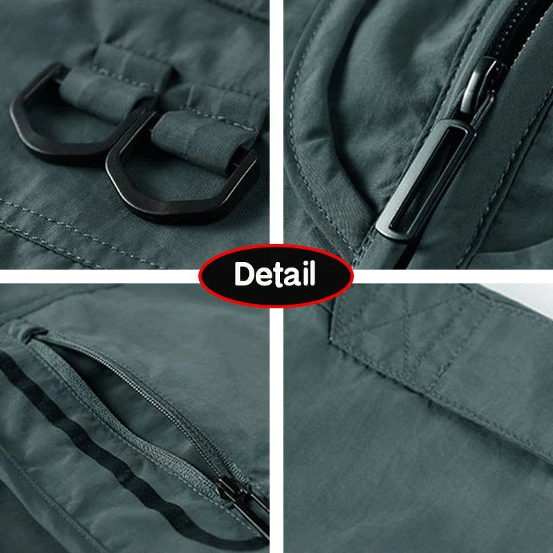 Men Cargo Vest – Multi-Pocket Sleeveless Jacket for Outdoor Fishing