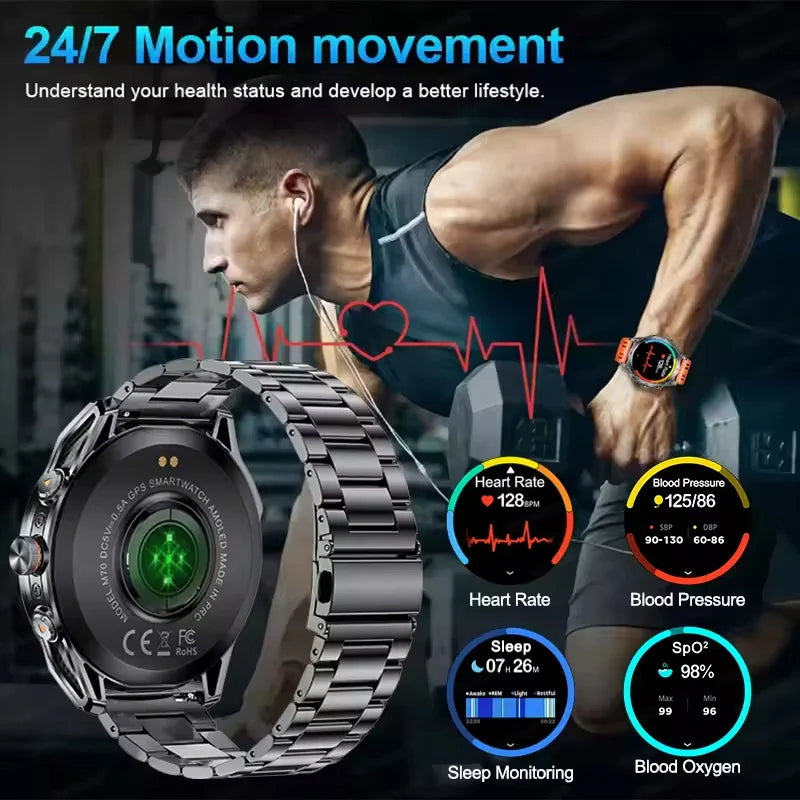 Military Smart Watch for Men – 10ATM Waterproof GPS Tactical Sports Watch