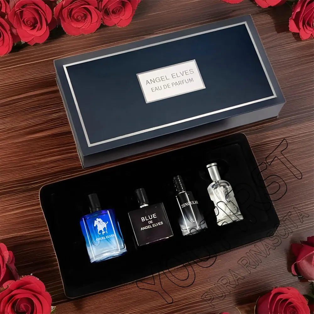 Men’s Perfume Gift Set – Pheromone Long-Lasting Charming 120ml Scents – 4-Pcs Fragrance Box Set for Date Nights