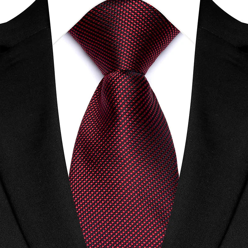 New Design Wedding 8CM Men Tie Dark Red Striped Paisley Flower Neckties For Men Business Party Groom Collar Accessories Gift