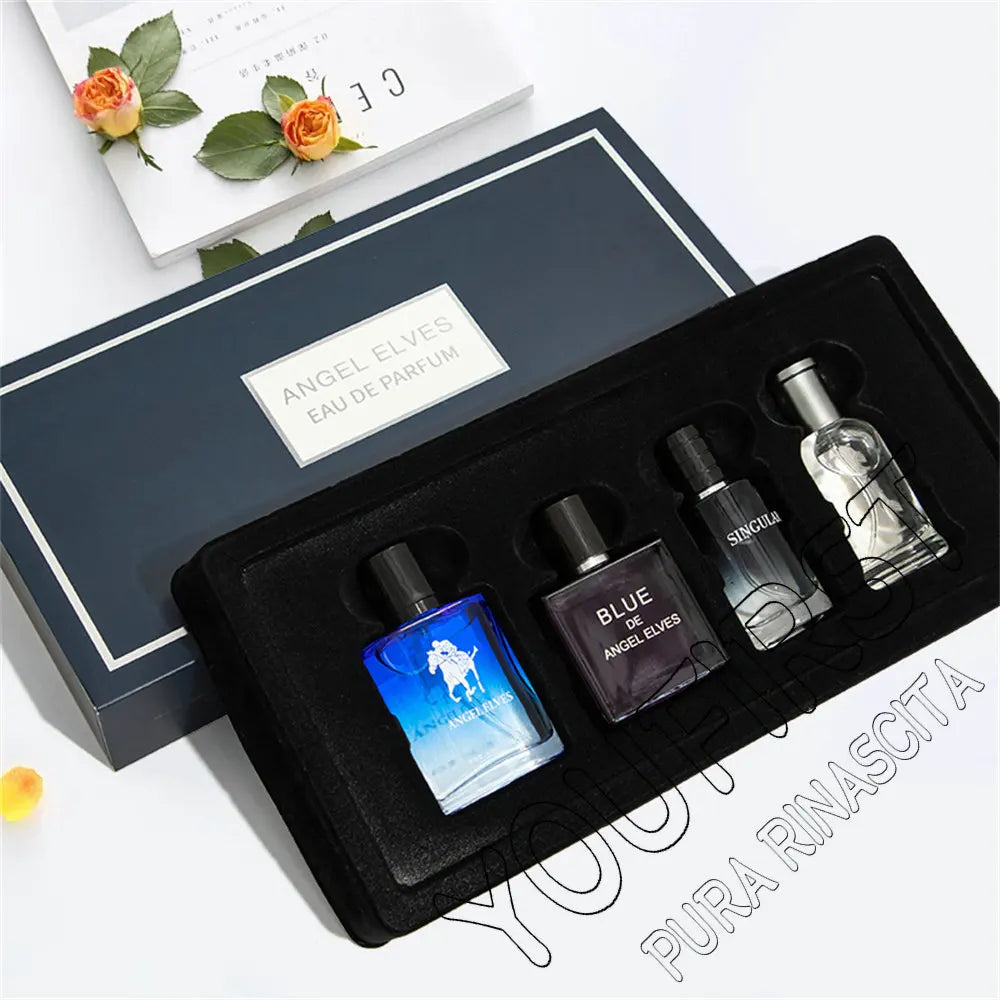 Men’s Perfume Gift Set – Pheromone Long-Lasting Charming 120ml Scents – 4-Pcs Fragrance Box Set for Date Nights