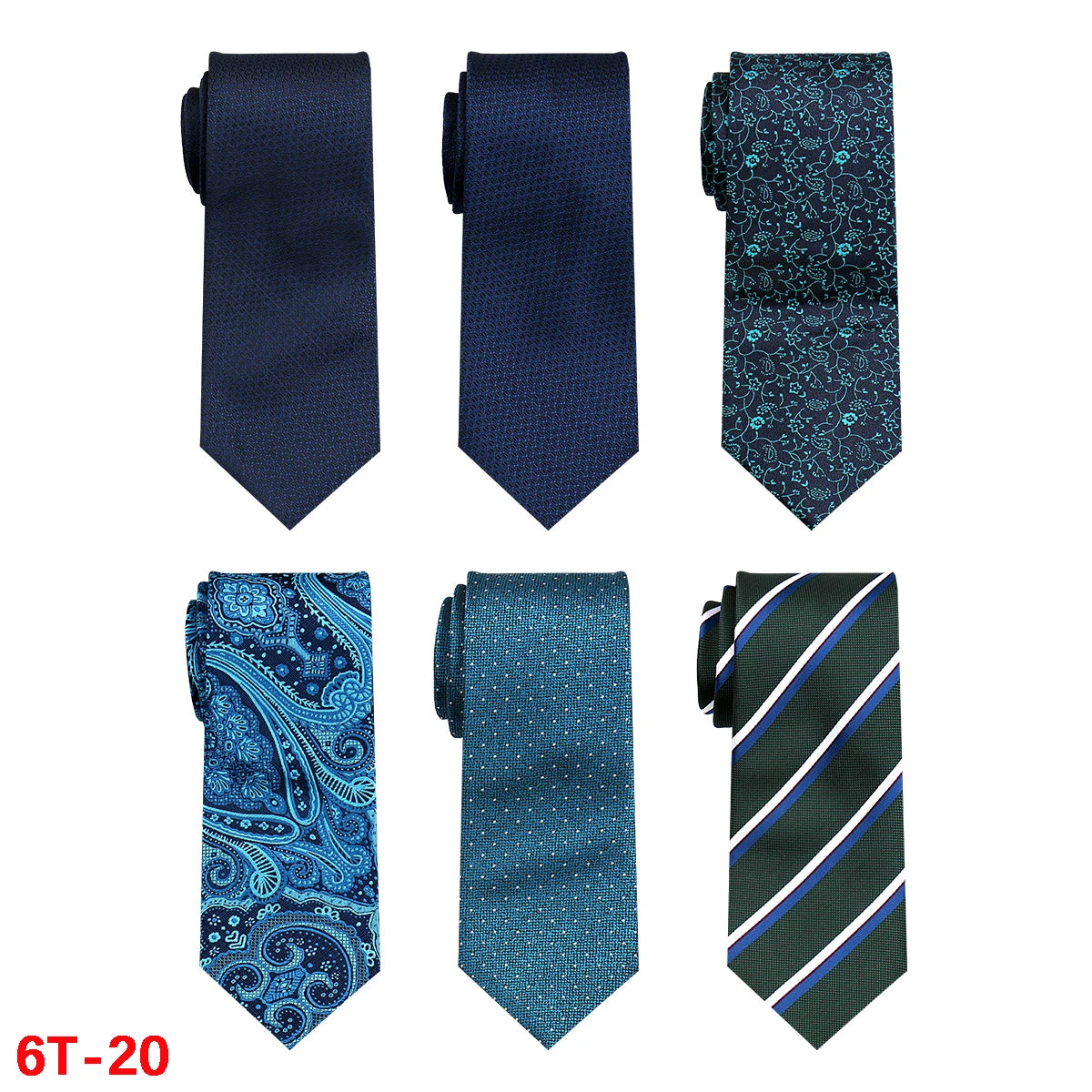 Lot 6 PCS Classic Men's Ties Men Accessories Necktie High Quality Tie For Man Workplace Business Wedding Woven JACQUARD Gift