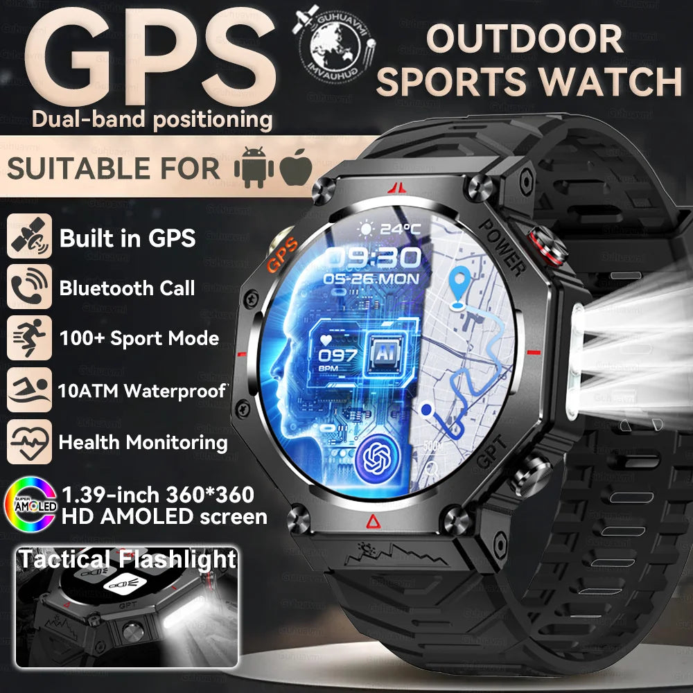 T-Rex 3 Ultra Smart Watch – 10ATM Waterproof GPS Military Sports Watch for Men