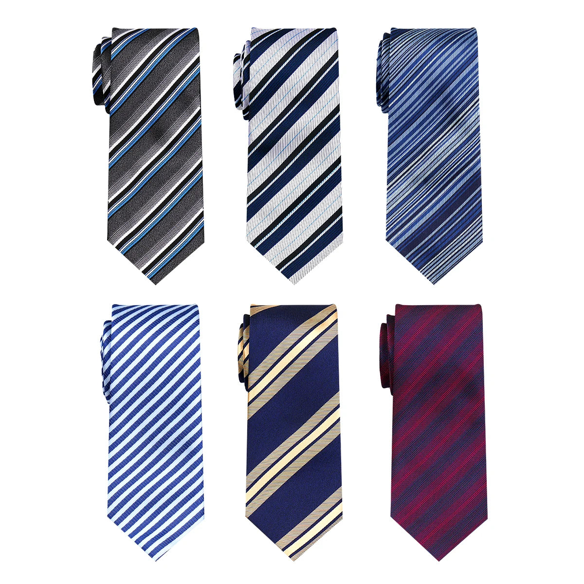 Lot 6 PCS Classic Men's Ties Men Accessories Necktie High Quality Tie For Man Workplace Business Wedding Woven JACQUARD Gift