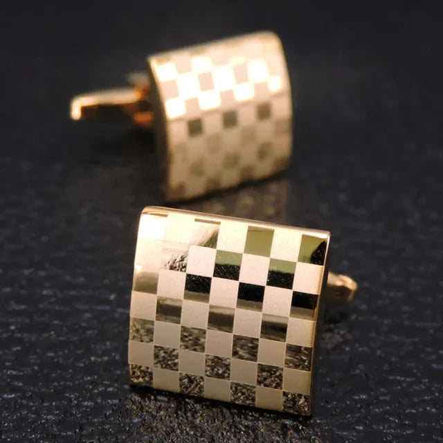 High Quality Copper Cufflinks Luxury Cuff Links Mens French Square Button Shirts Accessories Business Jewelry