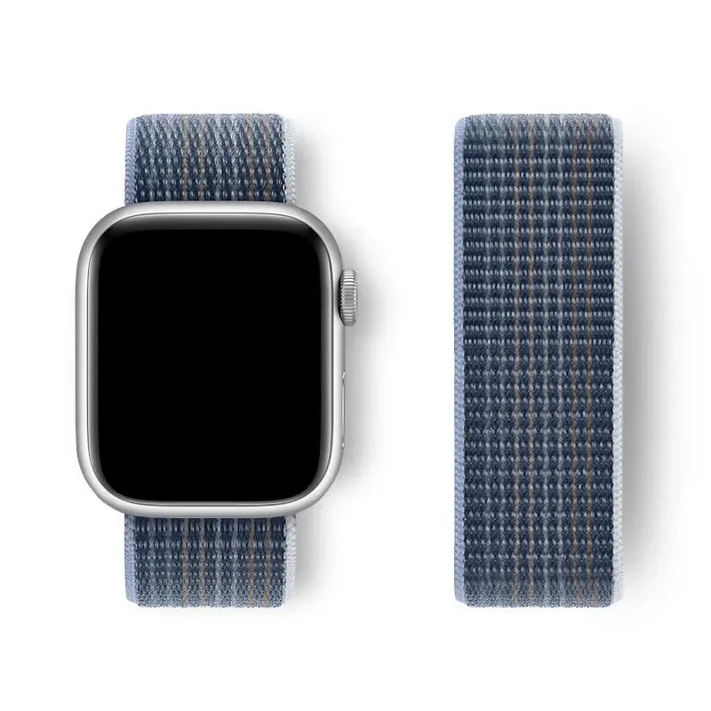 حزام نايلون لساعة Apple Watch Band 45 مم 44 مم 42 مم 41 مم 49 مم 40 مم 44 مم سوار Correa iwatch Strap series 8 9 7 6 5 4 3 SE Ultra