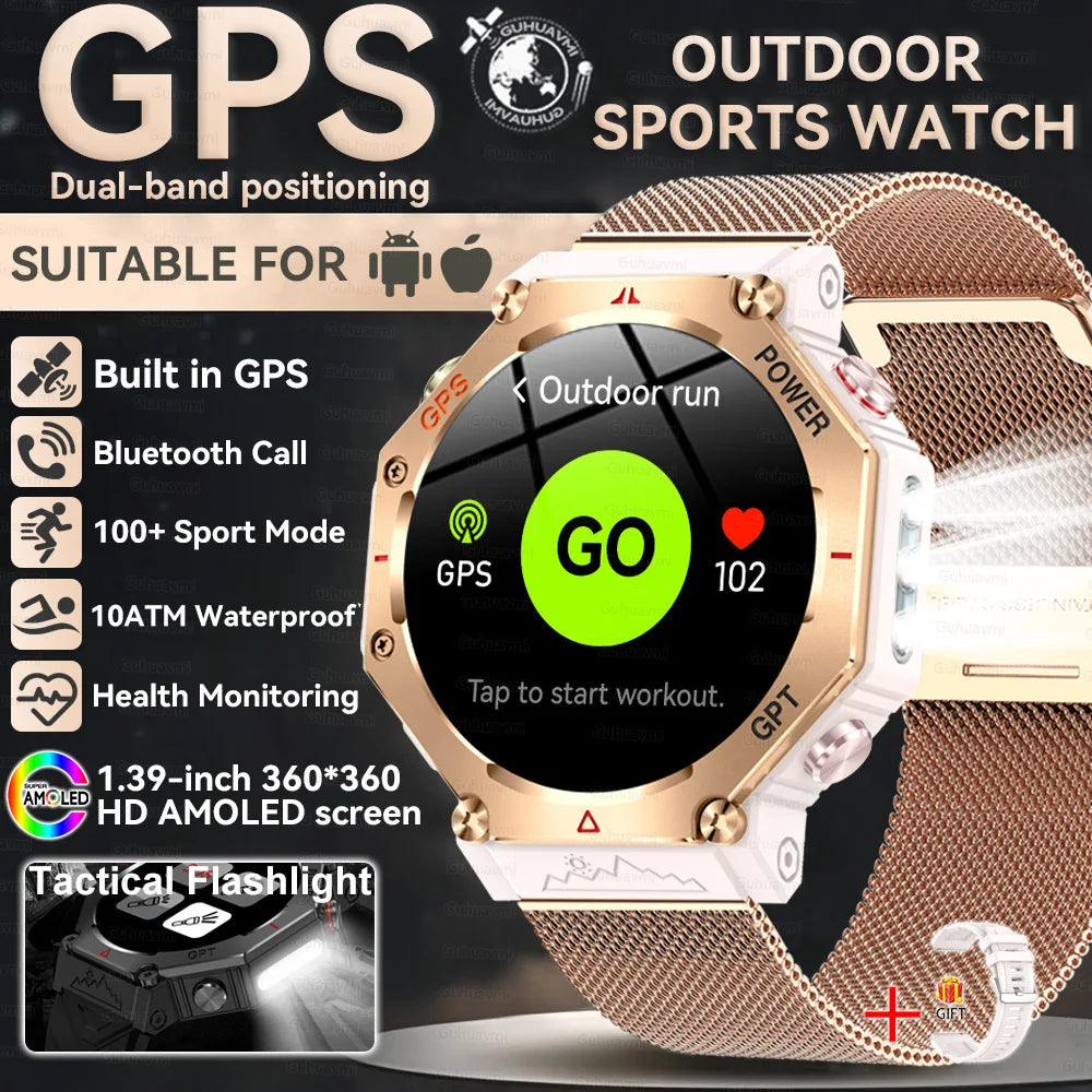 T-Rex 3 Ultra Smart Watch – 10ATM Waterproof GPS Military Sports Watch for Men