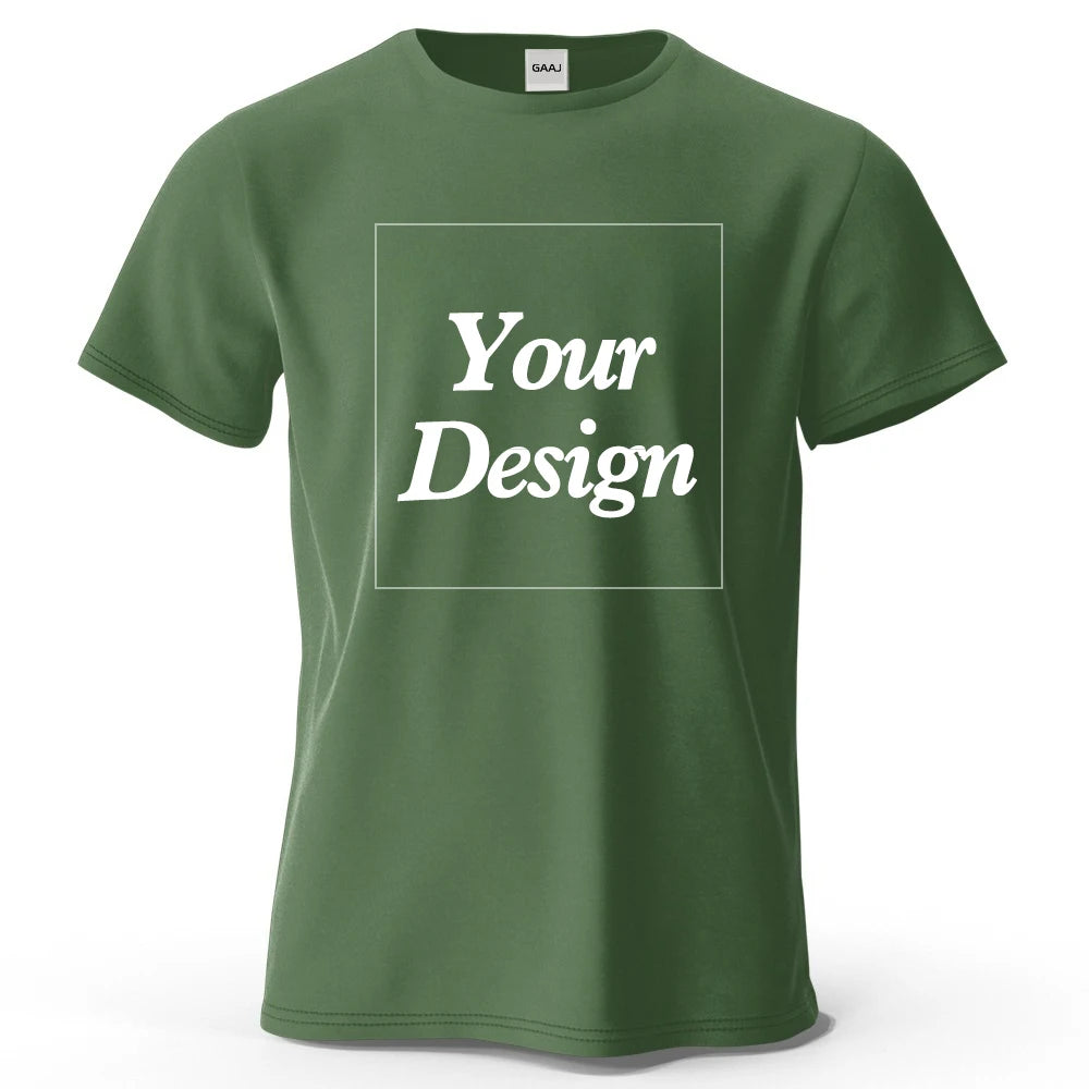 Custom Cotton T-Shirt – Personalized Photo or Logo Print Gift for Men & Women
