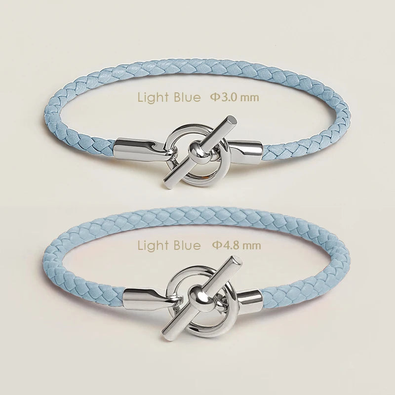 MOONLIGHT Classic OT Lock Genuine Leather Bracelets for Women Couples Bracelet Female Man Jewelry Gift Fashion Accessories