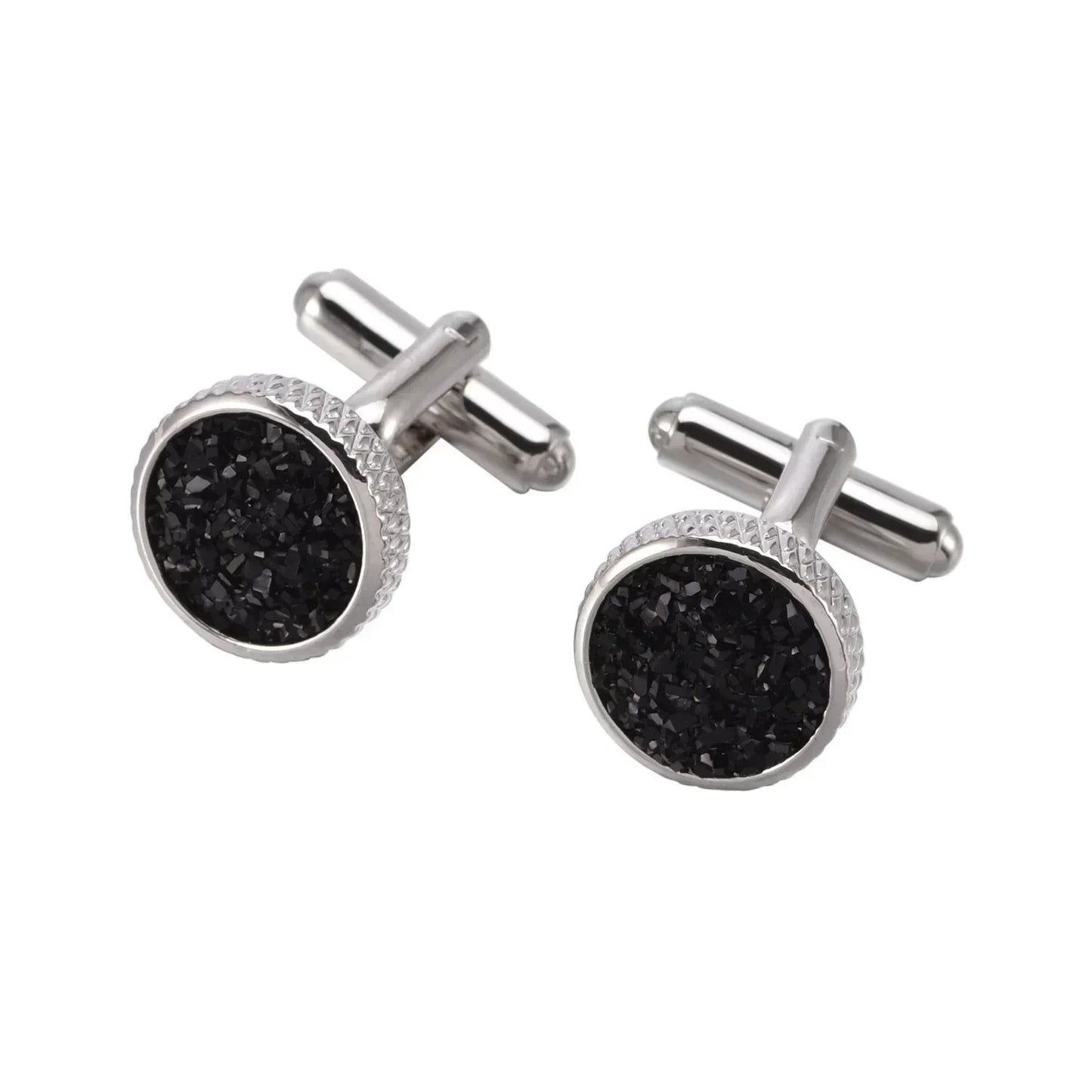 French Cufflinks Black Green Gold Color Crystal Cuff Links Fashion Men's Women's New Wedding Accessories