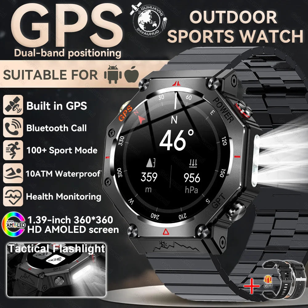 T-Rex 3 Ultra Smart Watch – 10ATM Waterproof GPS Military Sports Watch for Men