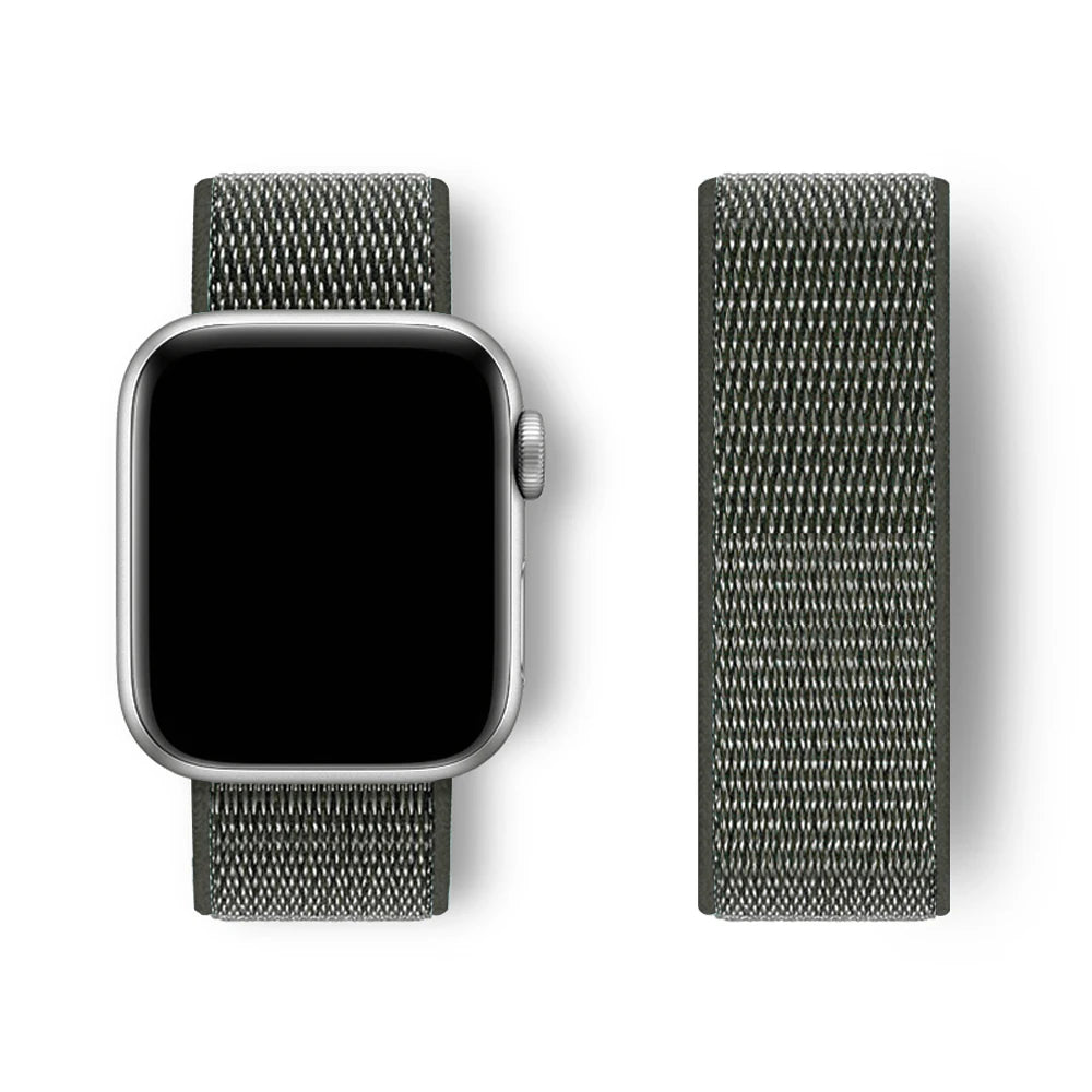 حزام نايلون لساعة Apple Watch Band 45 مم 44 مم 42 مم 41 مم 49 مم 40 مم 44 مم سوار Correa iwatch Strap series 8 9 7 6 5 4 3 SE Ultra