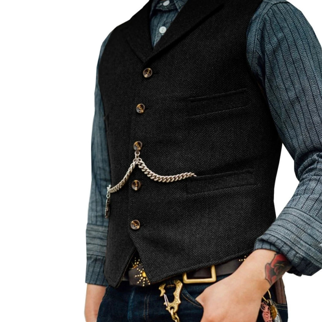 Business Waistcoat Jacket Casual Slim Fit Gilet Homme Vests for Groosmen Man Wedding Men's Suit Vest Brown Wedding Wool Tweed