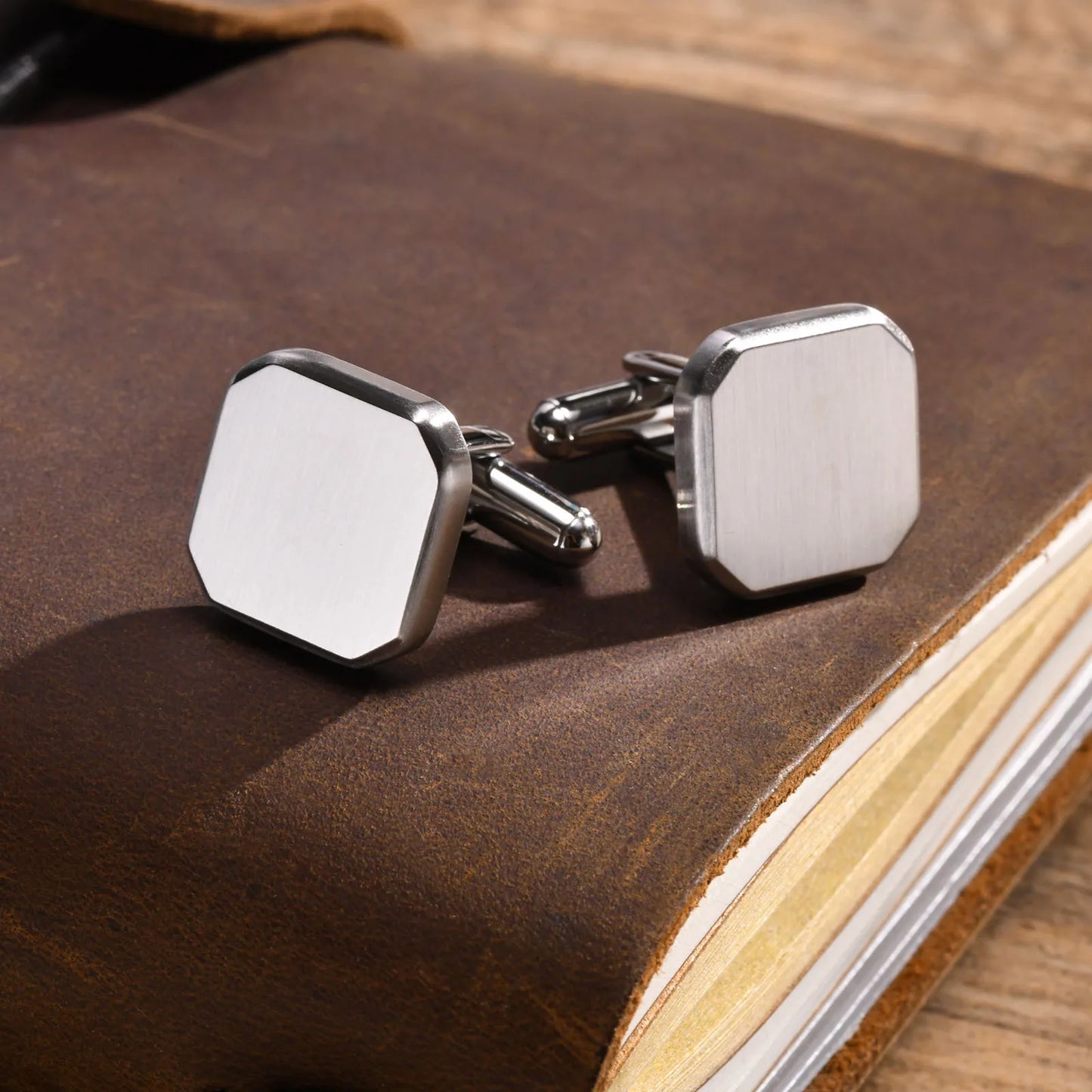 Personalized Man Cufflinks Stainless Steel Shirt Cuff Button Custom Wedding Gifts Mens Cufflinks