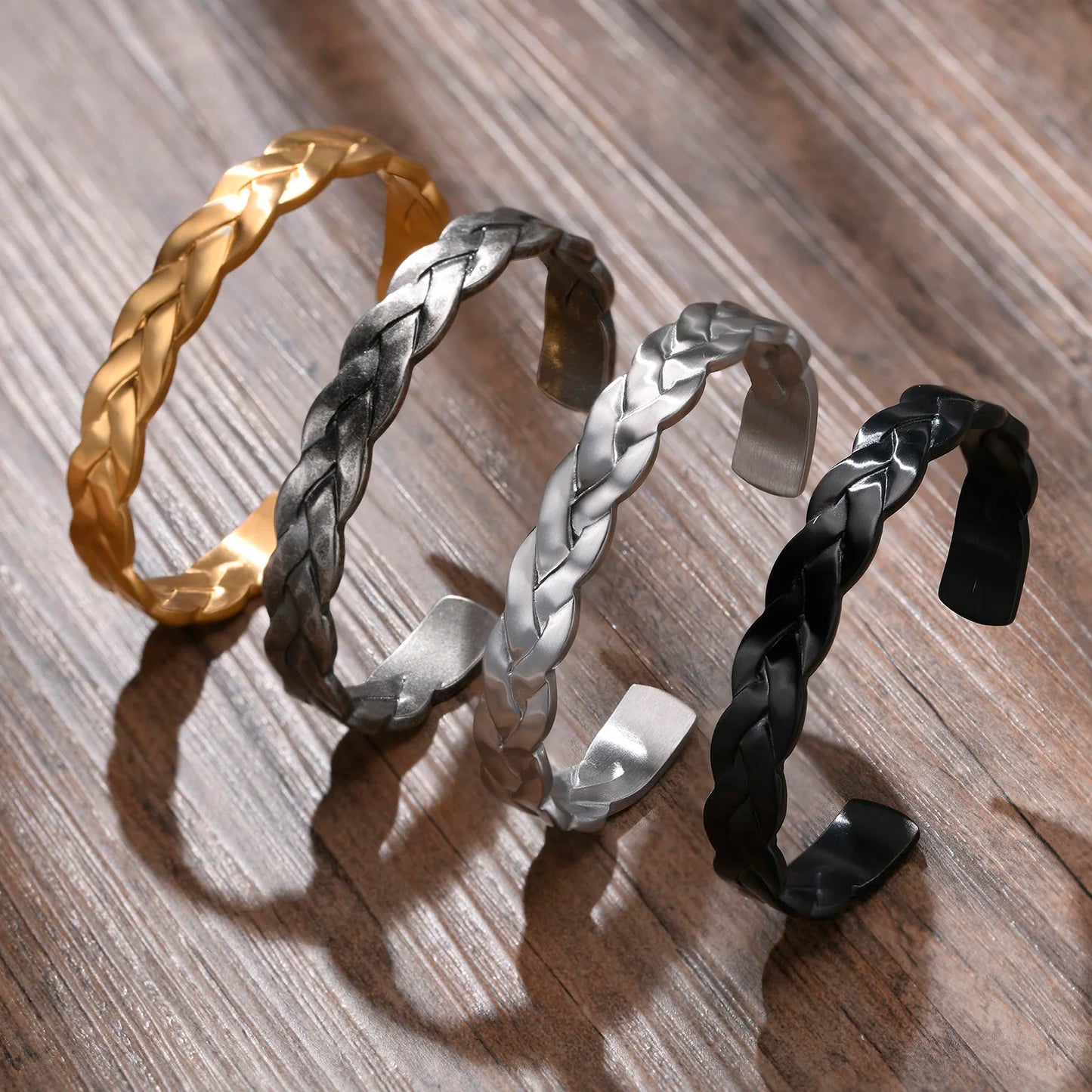 Vnox Retro Vintage Rustic Mens Cuff Bracelet, Waterproof Stainless Steel Metal Rock Punk Viking Bangle Jewelry,Father's Day Gift