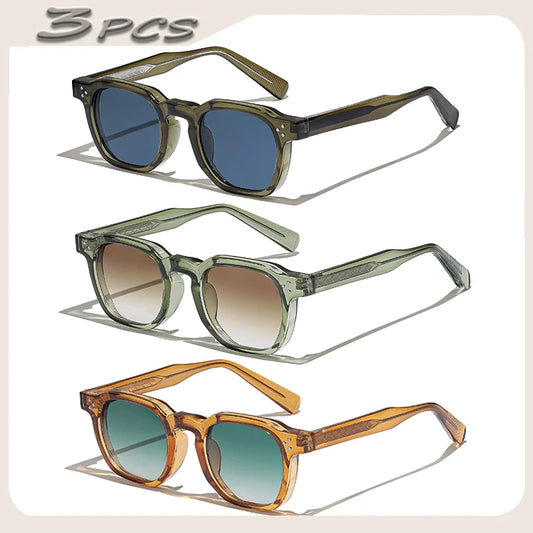 Retro Square Sunglasses – UV400 Punk Fashion Eyewear for Men & Women