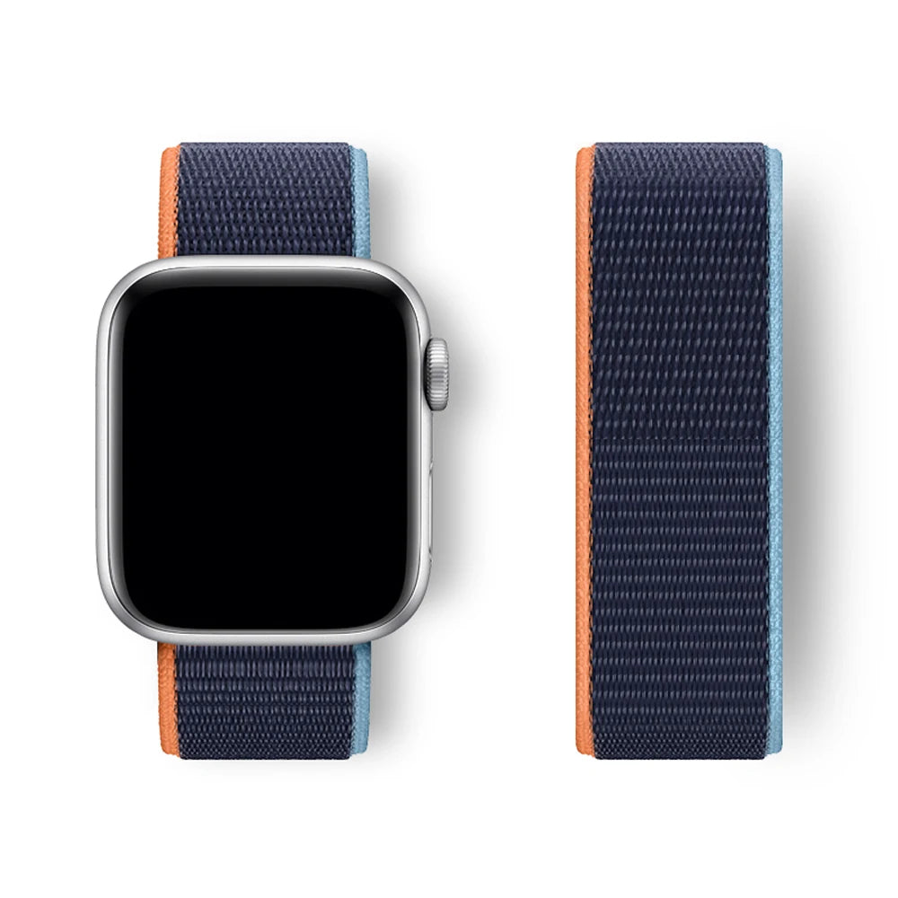 Nylon Strap for Apple Watch – Adjustable & Durable Band for Series 3–9, SE & Ultra