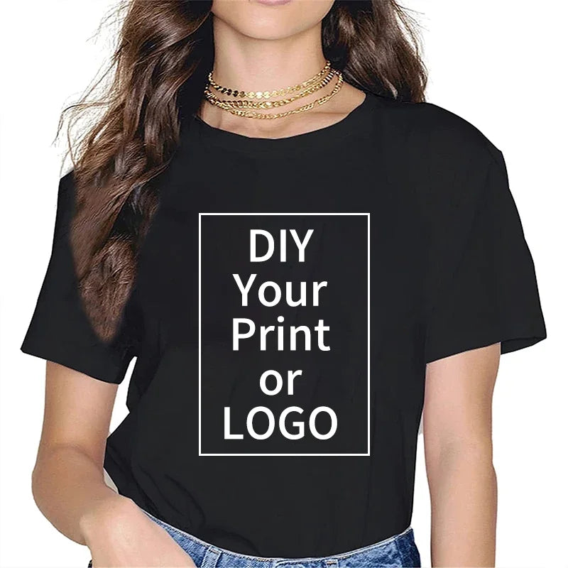 Custom Cotton T-Shirt – Personalized Logo or Photo Print for Men & Women
