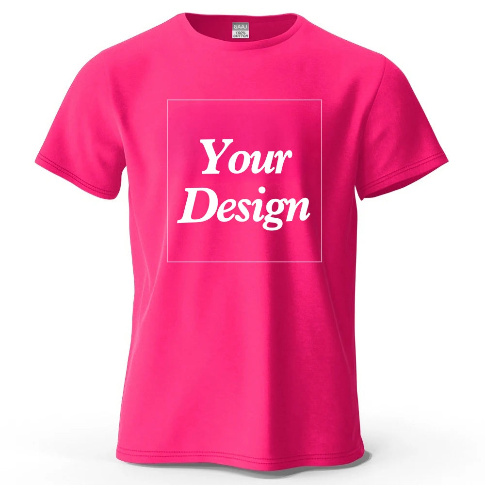 Custom Cotton T-Shirt – Personalized Photo or Logo Print Gift for Men & Women