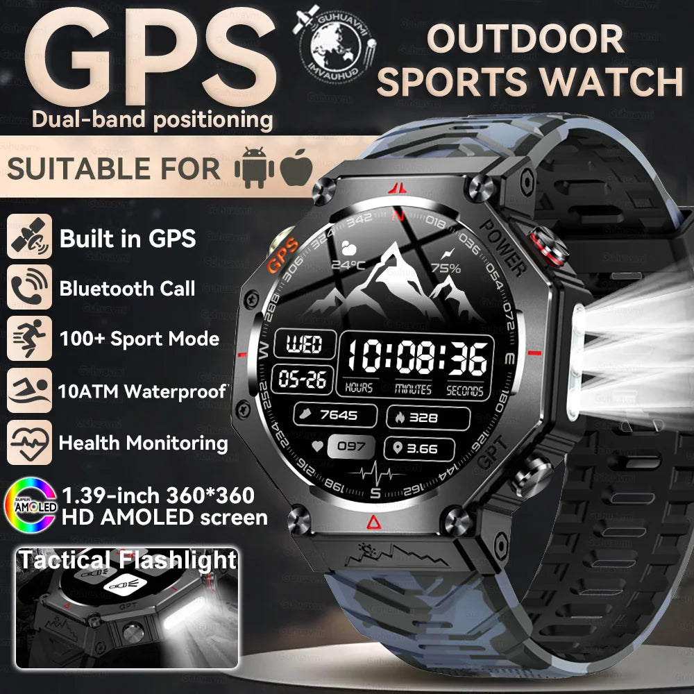 T-Rex 3 Ultra Smart Watch – 10ATM Waterproof GPS Military Sports Watch for Men