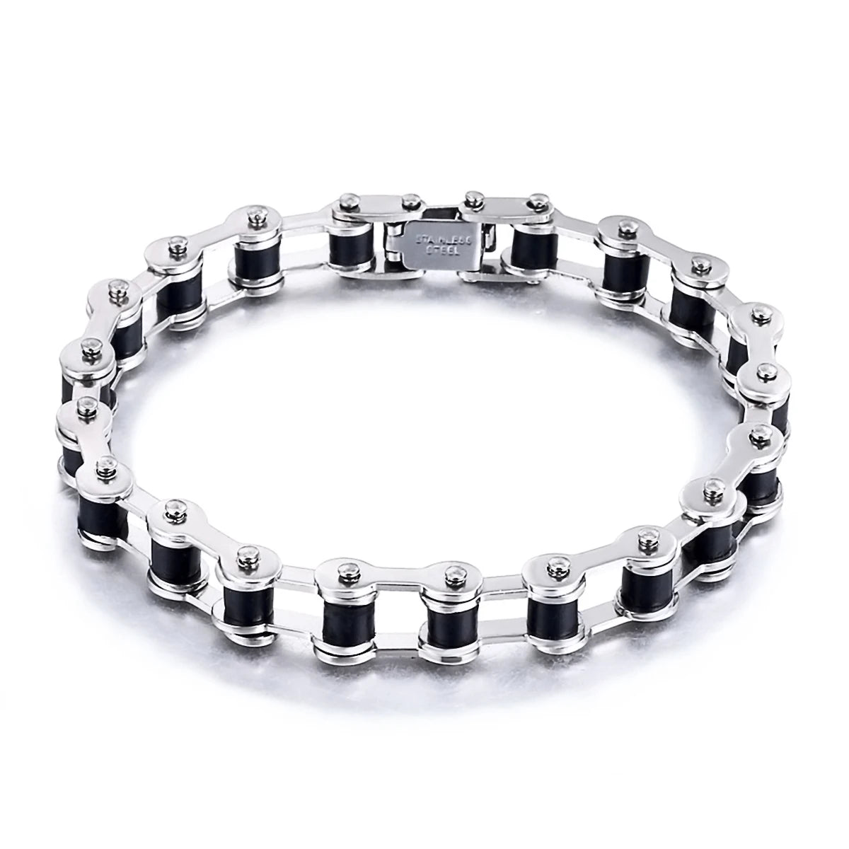 Stainless Steel Biker Chain Bracelet Mens Bracelet Link Chain Motorcycle Bicycle Style Bracelets Fashion Punk Bangles Jewelry