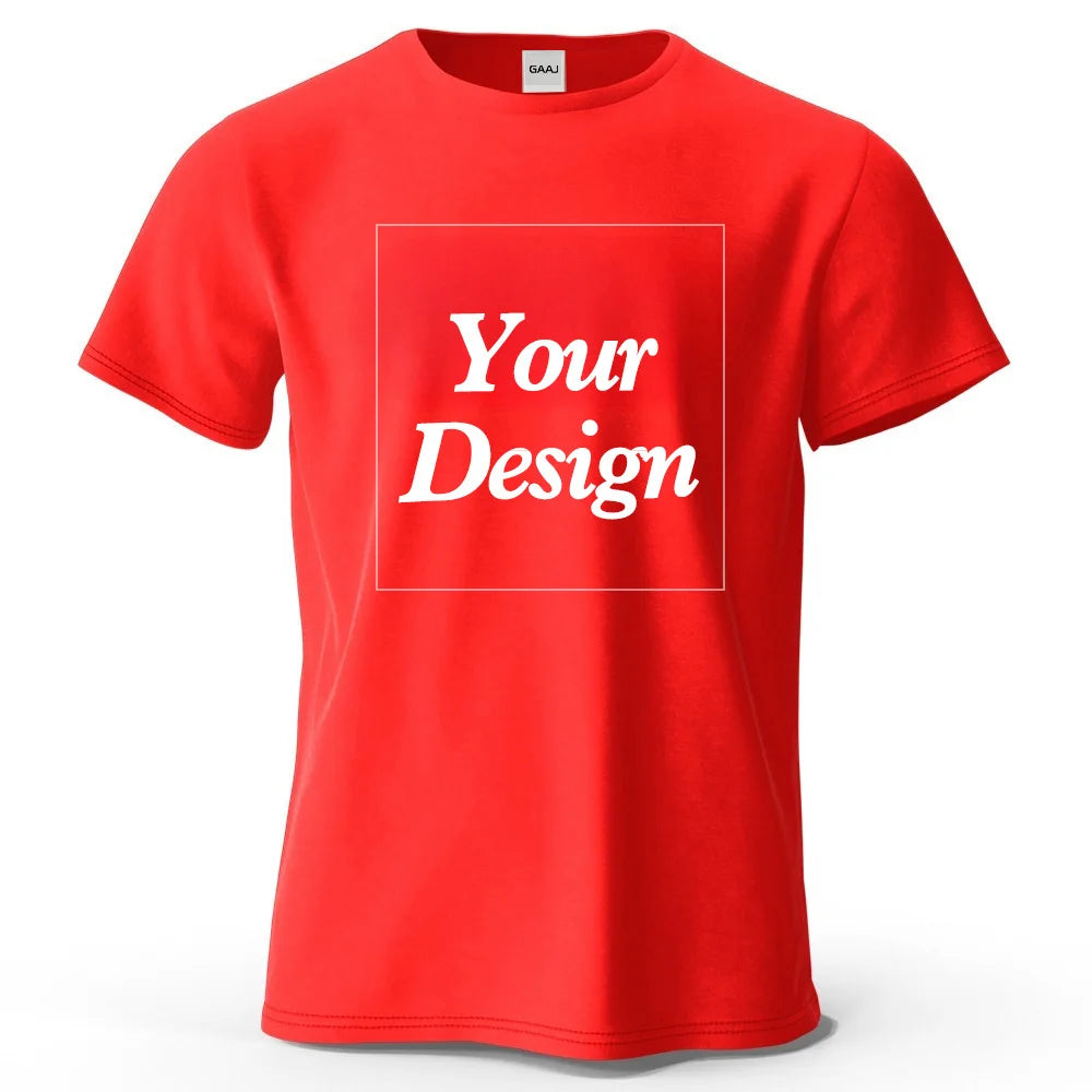 Custom Cotton T-Shirt – Personalized Photo or Logo Print Gift for Men & Women