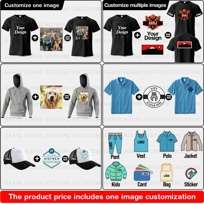 Custom Cotton T-Shirt – Personalized Photo or Logo Print Gift for Men & Women