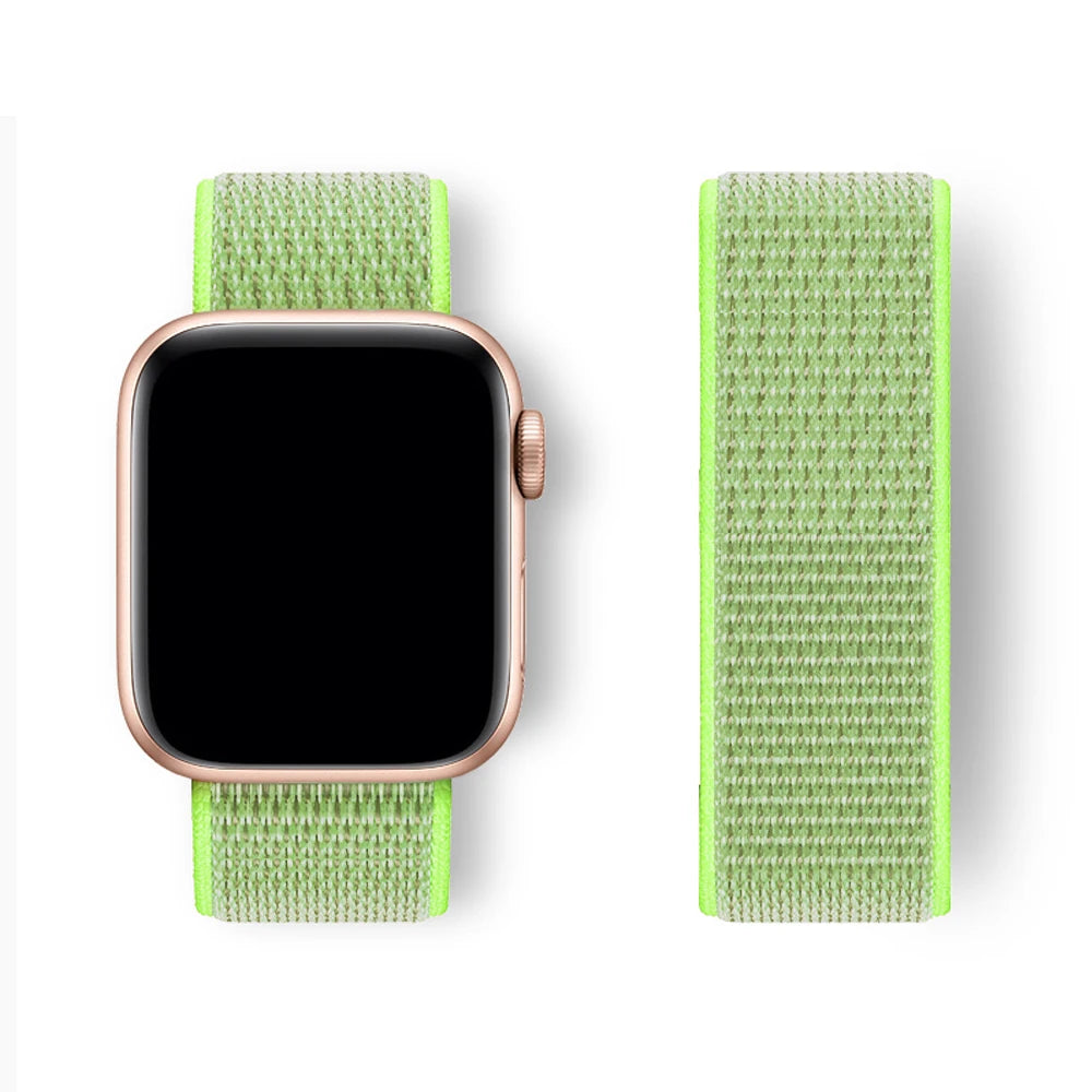 حزام نايلون لساعة Apple Watch Band 45 مم 44 مم 42 مم 41 مم 49 مم 40 مم 44 مم سوار Correa iwatch Strap series 8 9 7 6 5 4 3 SE Ultra