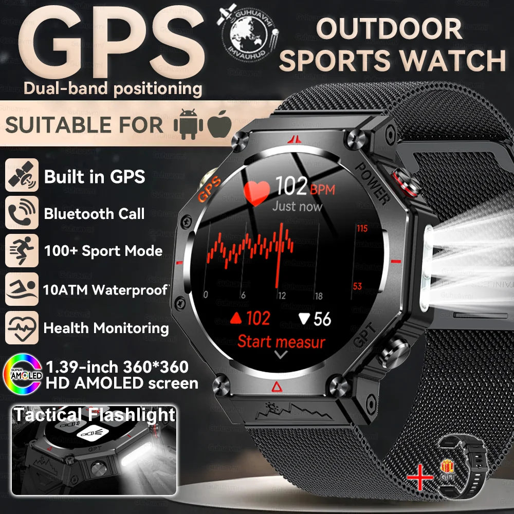 T-Rex 3 Ultra Smart Watch – 10ATM Waterproof GPS Military Sports Watch for Men