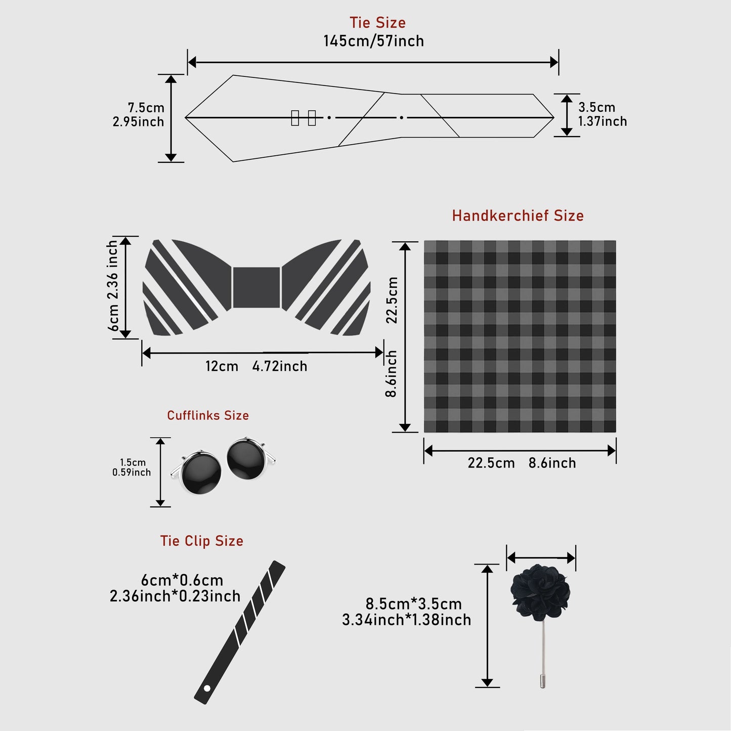 صندوق هدايا عالي الجودة للعطلات، ربطة عنق زرقاء مزخرفة بأزهار، مقاس 7.5 سم، منديل جيب، مجموعة أزرار أكمام، ربطة عنق للرجال، هدية عيد ميلاد