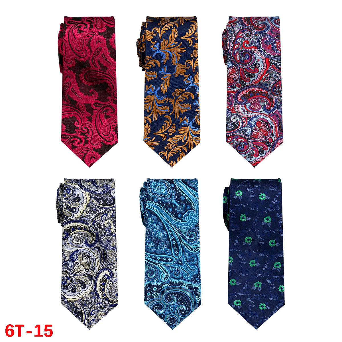 Lot 6 PCS Classic Men's Ties Men Accessories Necktie High Quality Tie For Man Workplace Business Wedding Woven JACQUARD Gift