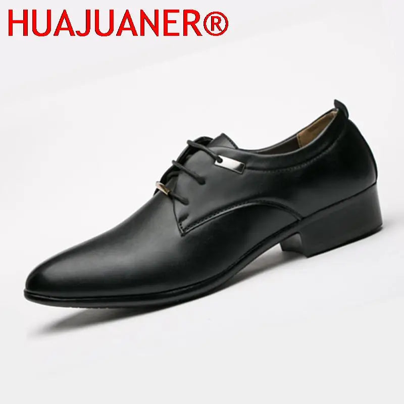 Elegant Leather Men Shoes Italian Formal Dress Male Footwear Luxury Brand Fashion Moccasins Office Working Oxford Shoes for Man