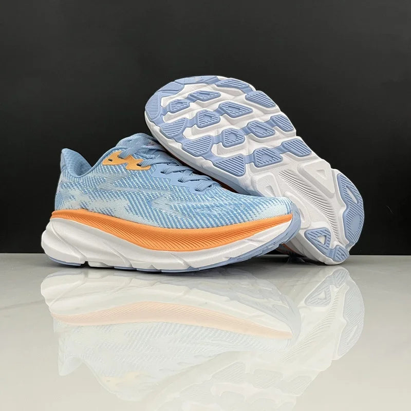 حذاء جري هوت كليفتون 9 للرجال والنساء خفيف الوزن ومبطن ببطانة ماراثونية يسمح بمرور الهواء مناسب للطرق السريعة مقاس 74-63 سيزي إس هوكايز