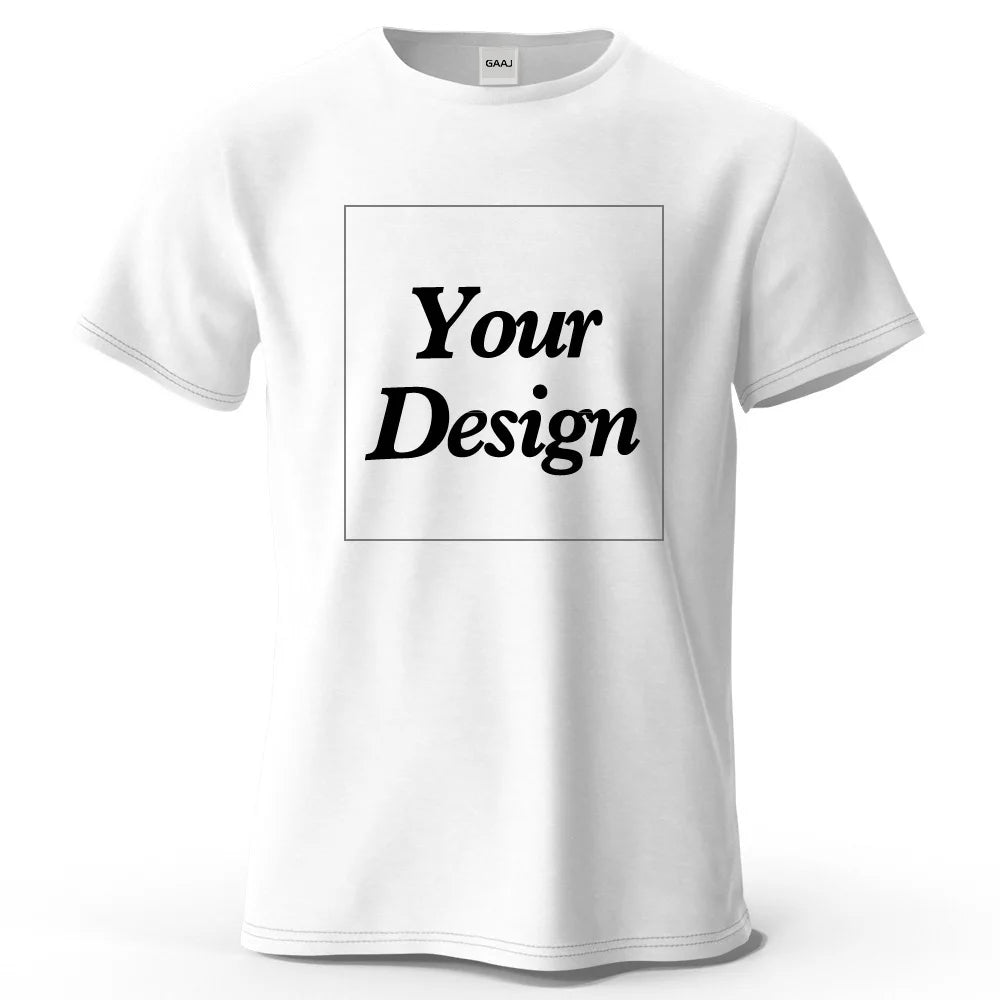 Custom Cotton T-Shirt – Personalized Photo or Logo Print Gift for Men & Women