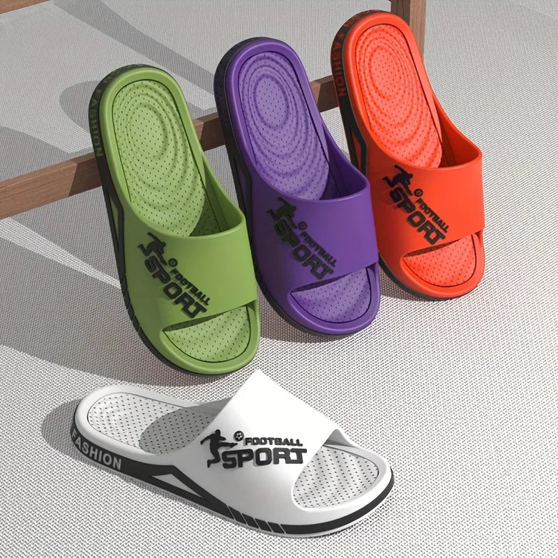 Men’s Summer Slippers – Soft PVC Anti-Slip Sandals for Beach & Home