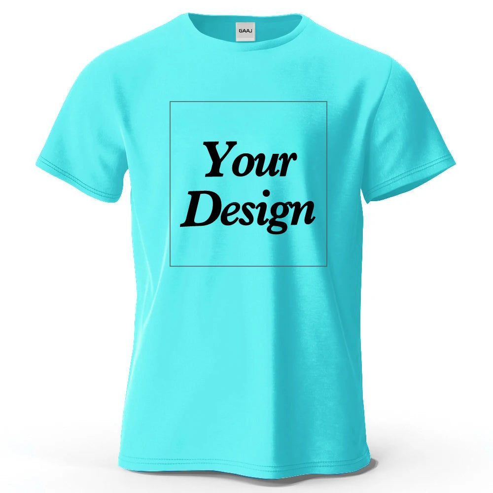 Custom Cotton T-Shirt – Personalized Photo or Logo Print Gift for Men & Women