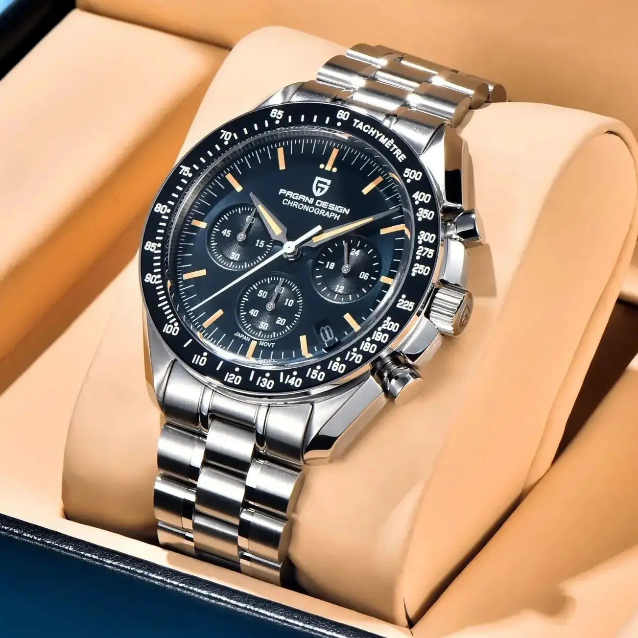 2025 جديد PAGANI DESIGN تكريمًا لساعة القمر CK2998 ساعات كوارتز فاخرة للرجال من الفولاذ المقاوم للصدأ كرونوغراف رياضي للرجال