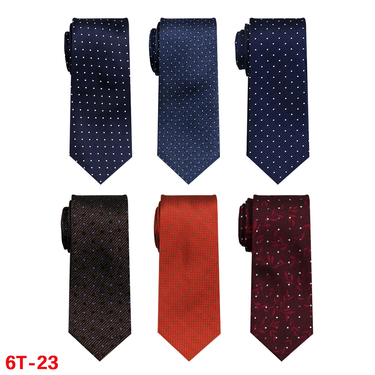 Lot 6 PCS Classic Men's Ties Men Accessories Necktie High Quality Tie For Man Workplace Business Wedding Woven JACQUARD Gift