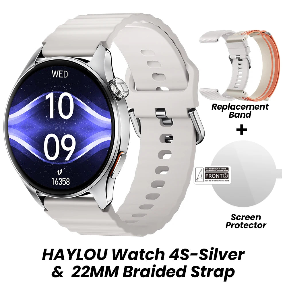HAYLOU Watch 4S GPS Smartwatch 1.43” HD AMOLED Display 5 Satellite GPS Positioning 120+ Workout Modes Sport Fitness Smart Watch