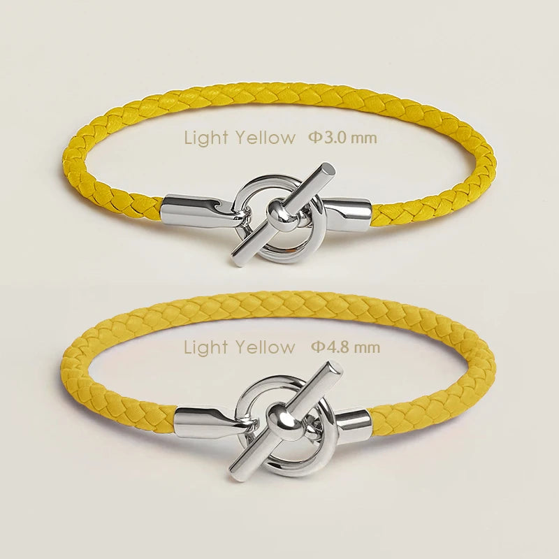 MOONLIGHT Classic OT Lock Genuine Leather Bracelets for Women Couples Bracelet Female Man Jewelry Gift Fashion Accessories