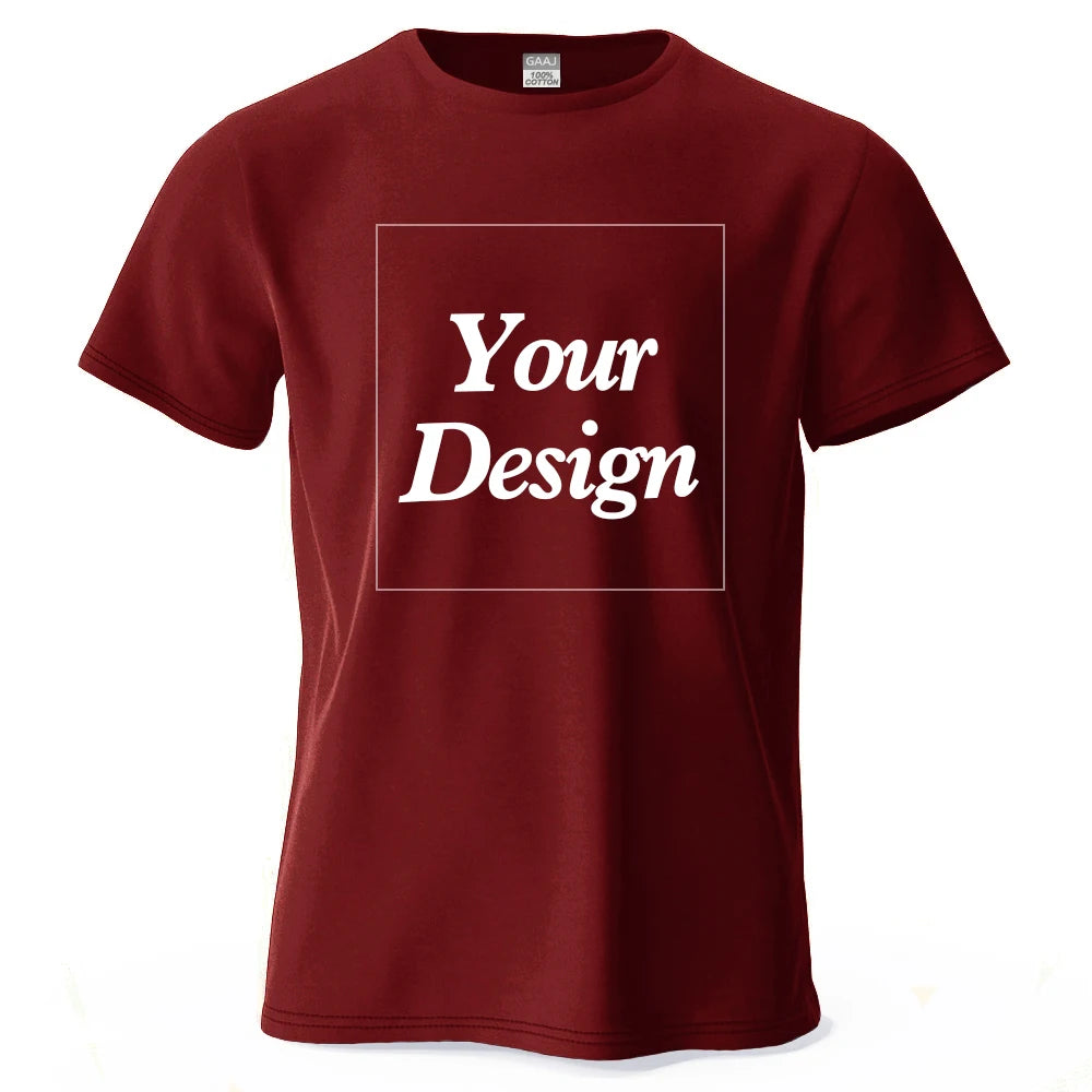 Custom Cotton T-Shirt – Personalized Photo or Logo Print Gift for Men & Women